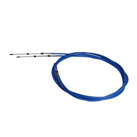 Two Pack 12 Foot Marine Throttle And Shift Control Cables For Outboard Engine Control Box 3300 33C Compatible Blue Boat Lever Replacement Rigging