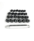 Transfer Screw Set Kit With Solid Handle, 25 Piece Pack Including 24 Screws In 1/4-20, 5/16-18, 3/8-16, 7/16-14, tool and die work