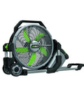 Go To Outdoor Mist Cooling Fan With 18 Inch Blade, 5 Speed Settings, Delivers Up To 5,000 CFM, Two Misting Modes, Telescopic Handle And Rolling Wheels, Battery And Charger Not Included, Your Backyard Cooling Buddy in side view