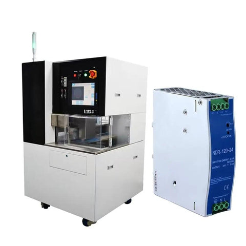 Rock Solid 24 Volt Dc Din Rail Power Supply 120 Watt Beefy Ac Dc Switching Module with CNC machine setup.