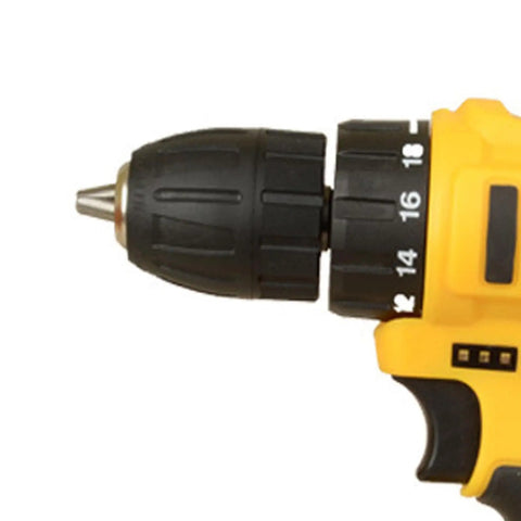 Heavy Duty Cordless Drill With High Torque Motor For Rock Solid Performance Keyless chuck for fast bit swaps, compact design.