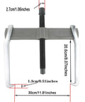 MANNIFEN 14-inch two-jaw gear puller with central screw, CR-V steel automotive puller