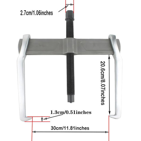 MANNIFEN 14-inch two-jaw gear puller with central screw, CR-V steel automotive puller