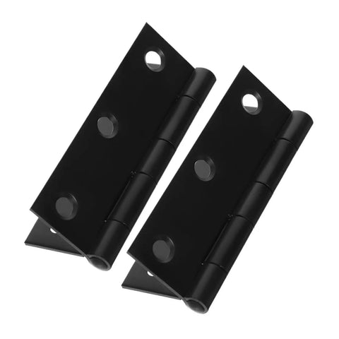 Rotating Concealed Hinges For Doors And Cabinets, Black Interior Small Shutter Hinge Set, 2 Pack, angled view
