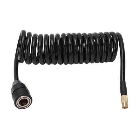 Heavy Duty Car Air Pump Hose 9.84 Foot Flexible Rubber Extension Tube For Tire Nozzles Works With All Portable Air Compressor Leak Proof High Pressure Rated Auto Gear Upgrade Your Ride Tire Inflation Kits For Cars And Bikes Great Fit black coiled hose with brass fitting