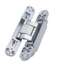 2 Pack Adjustable Cross Style Hidden Door Hinges For A Sleek Concealed Look Easy Door Alignment Tweaks Low Profile Silver Finish