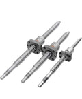 Machined C7 Precision SFU1204 12mm Ball Screw Kit for CNC Router and 3D Printer with Single Nut, 3 sizes displayed.