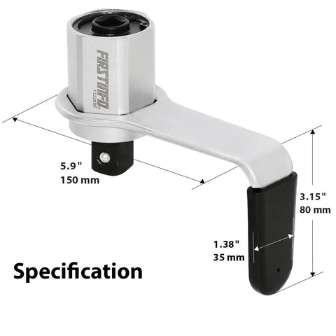 Dimensions of 800 Nm Manual Torque Multiplier Tool With 3.4 To 1 Ratio, One Half To Three Quarters Inch Drive Adapter, Lug Nut Saver
