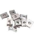 Heavy Duty Stainless Steel Self Tapping Screws With U Clips Retaining Fastener Kit U-clips scattered on white background