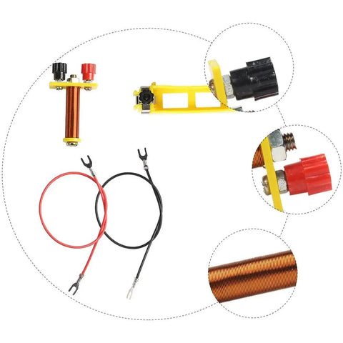 Two Pack Education Electromagnet And Electric Circuit Lab Kit with wires, copper coil, and connectors for classroom experiments.