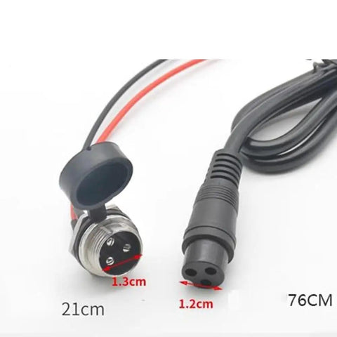 Built Tough Heavy Duty EV Charging Port Adapter with connectors, 76cm cable length, designed for smooth electric vehicle plug setup.