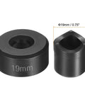 Beefy 19mm Sheet Metal Punch Hole Kit With Bearing Steel, close-up of 19mm punch components, precise knockout tool for metal plates.