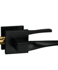 Sleek Series Iron Black Door Lever For Modern Home Upgrades Durable Interior Door Hardware With Grippy Handle Smooth Operation