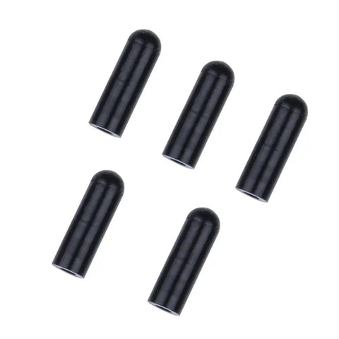 Universal Soft Plastic Antenna Tubes With Caps For RC Cars, FPV Drones, Quadcopters, Boats And Airplanes, 5 Pack Black