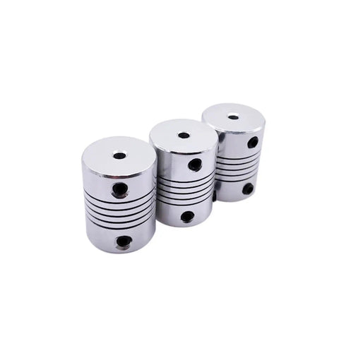 Knockout D19L25 Flexible Encoder Coupler With Plug And Play Setup For Stepper Motors And Cnc Engravers, aluminum, 6mm to 8mm bore.