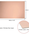 400x300mm Double Sided Copper Clad Laminate PCB FR4 Board For DIY Electronics Projects with dimensions and material details