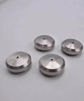 4pcs metal seat seals for waterjet cutting machine, front view, round discs with center hole