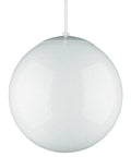 Leo Hanging Globe Pendant Light Contemporary One Light Fixture In White Finish For Dining Room Kitchen Island Foyer Hallway Or Outdoor Patio Ambience Vibes