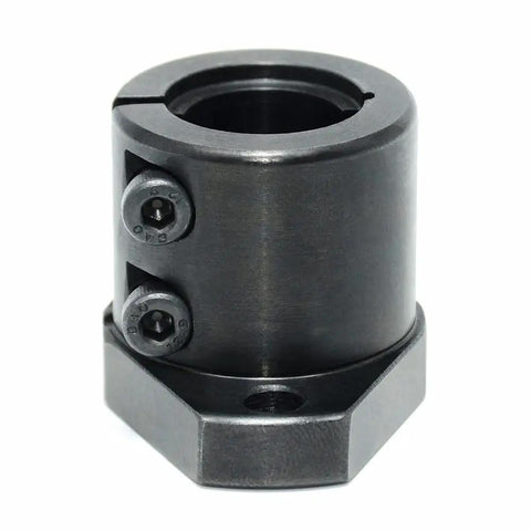 Beefy Heavy Duty Carbon Steel Bracket Guide Shaft Supports With Flanged Slit Strut Clamps And Tube Clamp Connectors, 35 mm Bore