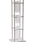 Slow Drip Cold Brew Coffee Maker Tower 2500Ml Smooth Icebrew Server with clear glass and white wooden frame for home brewing.