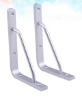 Heavy Duty Aluminum Triangle Shelf Brackets Set Of 2 With Rounded Corner Design for wall mounted shelves and benches
