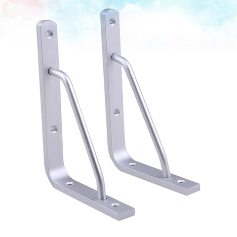 Heavy Duty Aluminum Triangle Shelf Brackets Set Of 2 With Rounded Corner Design for wall mounted shelves and benches