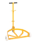 Heavy-Duty 55 Gallon Drum Dolly With Swivel Wheels, 1200 Lbs Capacity, Rugged Steel Frame, Height-Adjustable Handle, 360 Degree Steering For Easy No-Fuss Maneuvering In Tight Spaces, yellow steel frame
