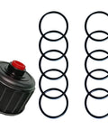 Black replacement cap and ten 3043B Replacement O Ring For 3042 Jug Caps 5 Pack Replacement Gasket Seal For Tank Caps