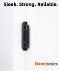 Half Inch Overlay Black Cabinet Hinges for Face Frame Cabinets Self Closing Semi Concealed with Screws and Quiet Bumpers
