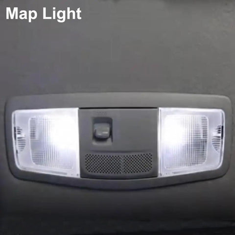 Map light from Interior LED Bulbs Kit For 2007 2017 Mitsubishi Lancer Evo 6 Piece Set with 6000K bright white LED.