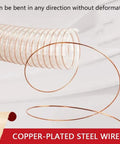 Heavy Duty Flexible Clear Dust Collection Hose Tough As Nails Shop Vacuum Attachment with copper-plated steel wire construction.