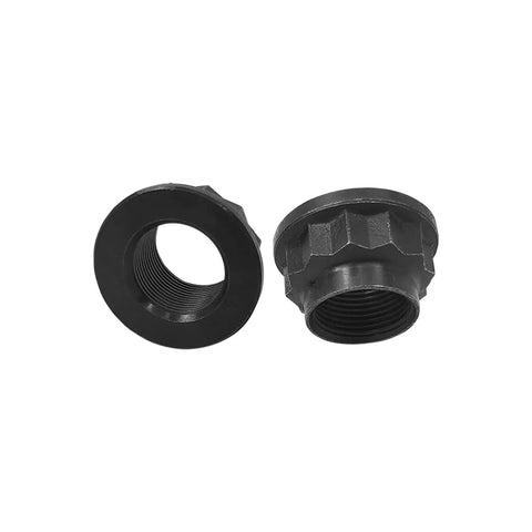 2 Pack Front Wheel Axle Nut Driveshaft Spindle Nuts For Toyota Camry Corolla Prius RAV4 Sienna Yaris Lexus ES350 IS250 IS350 NX300 RX350 Scion Replacement Hardware Built Tough For Everyday Street Use, featuring two M22x1.5 premium steel nuts in black finish.