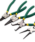 7 Inch Snap Ring Pliers Set For Internal And External Circlips With Straight And Bent Jaws 4 Piece Pro Grade Heavy Duty C Clamp Pliers And C Clip Removal Tool