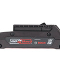 Pro Grade 18V Brushless 18 Gauge Cordless Brad Nailer Kit With 2.0 Ah Battery Charger showing 2Ah battery side view.