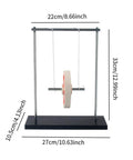 Metal Pendulum Swinging Physics Kit With Maxwell Wheel For Education showing dimensions and metal structure