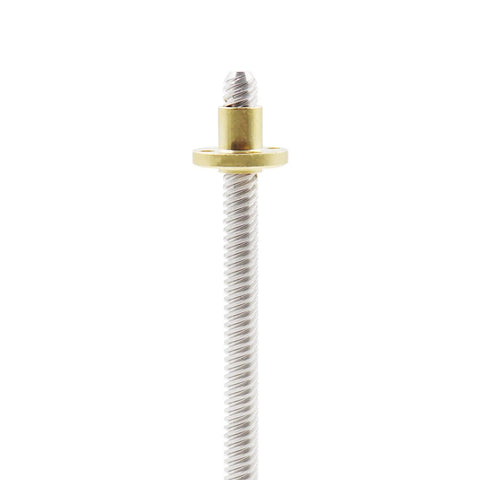 Beefy Heavy Duty Lead Screw And Nut Kit For 3D Printer And CNC Machines Z Axis 200mm Long 8mm Diameter TR8x8 Acme Thread With T8 Brass Nut 2mm Pitch