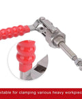 Heavy Duty 300 Lb Quick Release Toggle Clamp With 304 Stainless Steel Construction, 38mm Stroke, red handle close-up
