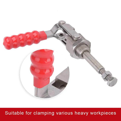 Stainless Steel Quick Toggle Clamp With Push Pull Handle, Beefy 136kg Clamping Force, 3mm Plate, 180 Degree Smooth Operation