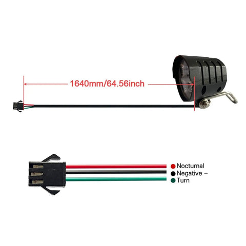 12W Ultra Bright Bike Front Light For Electric Bikes And Scooters With Fog Lights And Horn, Easy To Install, Fits 36V 48V 52V 60V Ebikes, Crazy Bright Night Riding LED Headlamp For Trails And Road