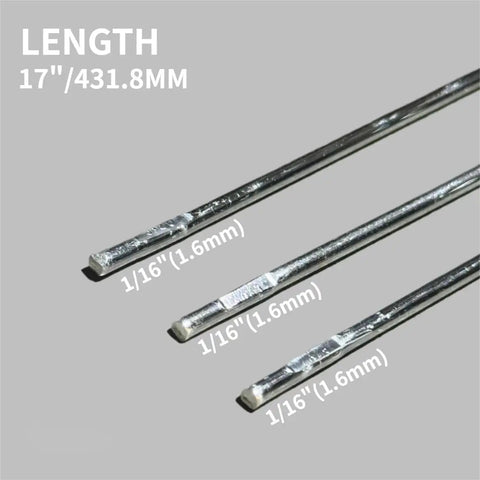 Close-up of Pro Grade Aluminum TIG Filler Rod ER4043 1 16th Inch By 17 Inch 1 Lb Welding Wire for Aluminum Welds, silicon-enhanced alloy.