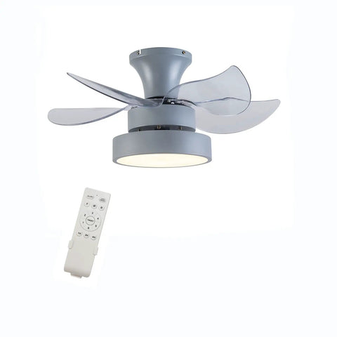 Ceiling Fan with Light 6 Speeds Control Modern for Living Room Bedroom 36W with gray motor and remote control.