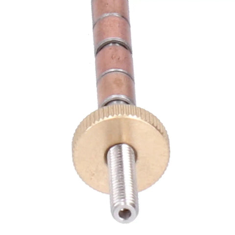 Pro Horett Stainless Steel Woodturning Pen Mandrel With Morse 2 Taper Shank showing detailed metal shaft and grip mechanism.