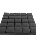 Professional Grade High Density Soundproof Foam Wall Panels For Home Studios And Lounges Killing Echoes While Cranking Audio Output To Dope Levels, black acoustic foam tiles arranged in grid.