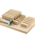 Hardwood Screen Frame Notching Jig for Installing Latches Fits Quarter Inch Through Half Inch Roll Formed Frames