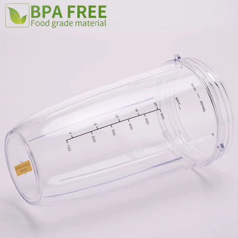 24oz Replacement Blender Cups With Lips For 600W And 900W High Speed Blenders Durable Easy Clean Jars With Secure Lids