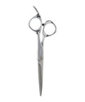 Polished Silver Japanese Steel Hair Cutting Shears With Beveled Blade For Wet And Dry Hair Super Versatile For Beginners Mastering Precision