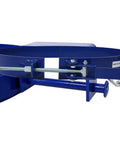 Heavy Duty Drum Handler Rig For Smooth 55 Gallon Steel Barrel Hauling detailed view of manual dispensing control mechanism.