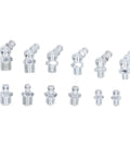 Top Grade Hydraulic Grease Fitting Assortment Kit 130 Pcs 12 Types Rustproof Zerk Fittings For Car And Machinery Maintenance Making Greasing Tasks Fast And Efficient For Mechanics And DIY Guys At Home Or Garage Using Solid Tools That Hold Up Well, 12 zinc-plated grease fittings