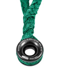Arborist Rigging Sling Three Quarter Inch, 10 Ft Adjustable Block With Aluminum Ring, Green 12 Strand Polyester, USA Made