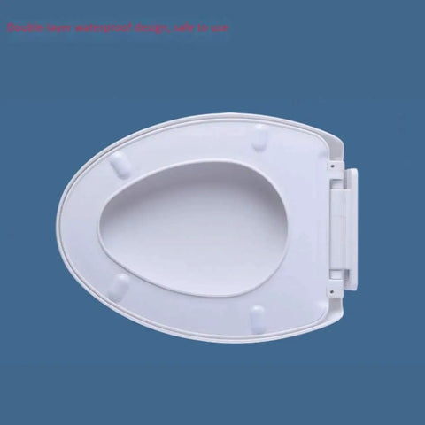 Premium Elongated Bidet Toilet Seat With Smart Heated Sitter And Silent Soft Close Hinges Hassle Free Mounting Smooth Dampening Action For A Total Bathroom Glow Up Slick And Super Comfy, top view of the waterproof design.